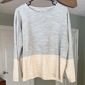 Fat Face Blue and Cream Crew Neck Sweater